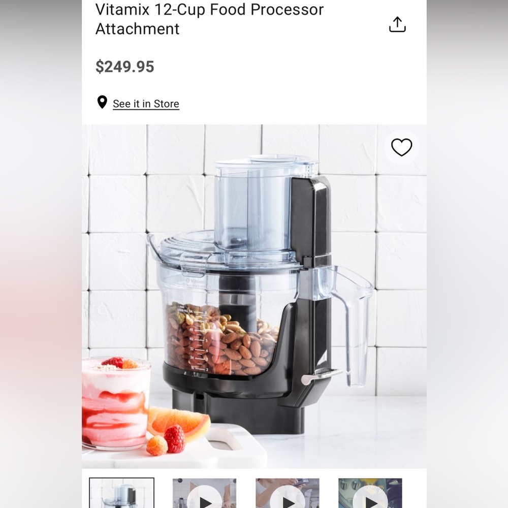 Vitamix Food Processor Attachment.